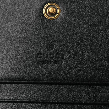 Gucci Calfskin Matelasse GG Marmont Card Case Wallet Black 7 of 9