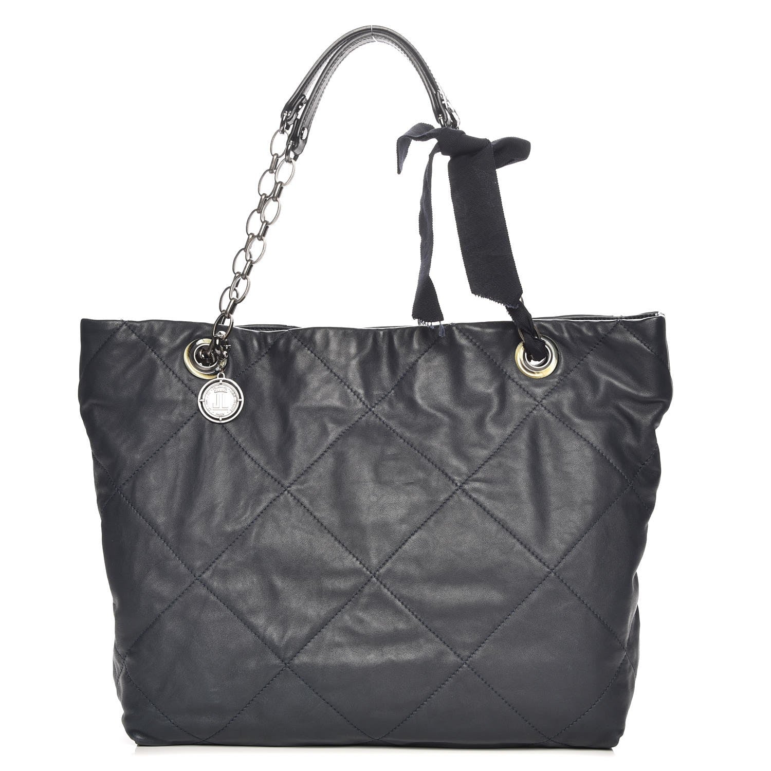 Lanvin Lambskin Quilted Large Amelia Tote Blue 1 of 8