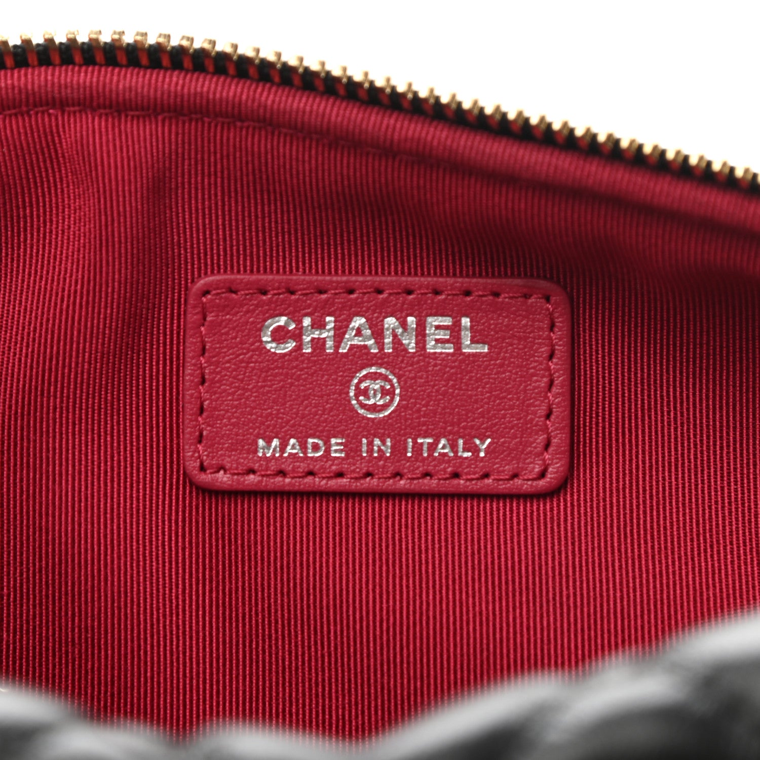 Chanel Aged Calfskin Quilted Gabrielle Cosmetic Case Black 6 of 7