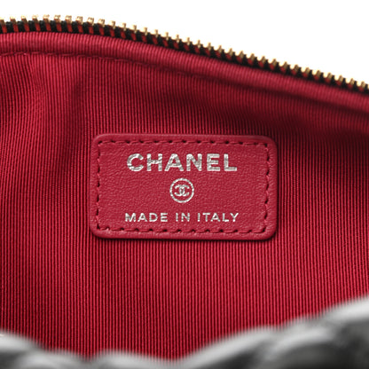 Chanel Aged Calfskin Quilted Gabrielle Cosmetic Case Black 6 of 7