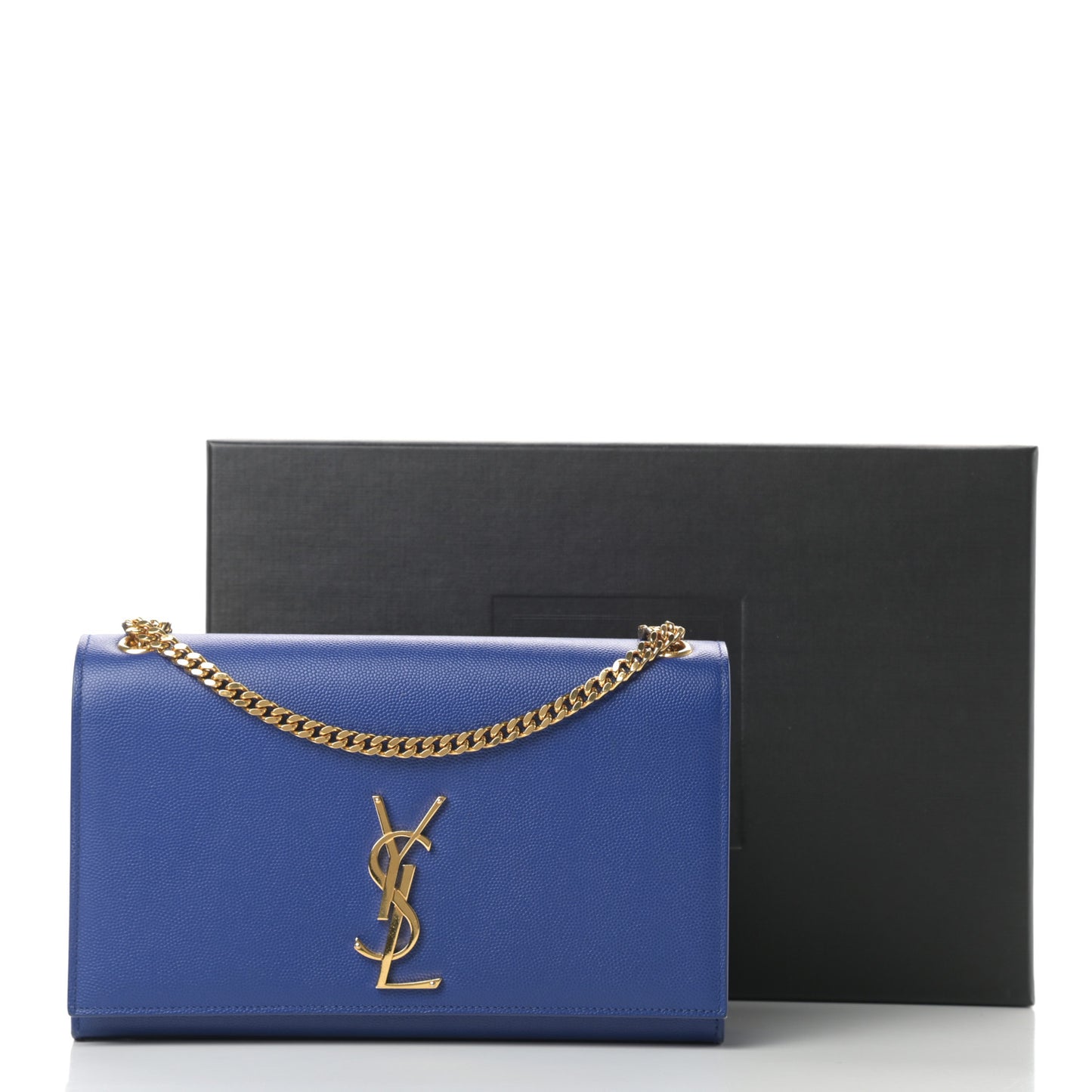 Grain De Poudre Medium Classic Monogram Kate Satchel Flash Blue