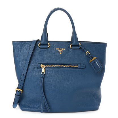 Prada Vitello Daino Shopping Tote Inchiostro 1 of 14