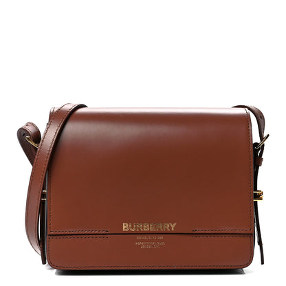 Burberry Smooth Calfskin Two Tone Small Grace Bag Malt Brown Black 1 of 11