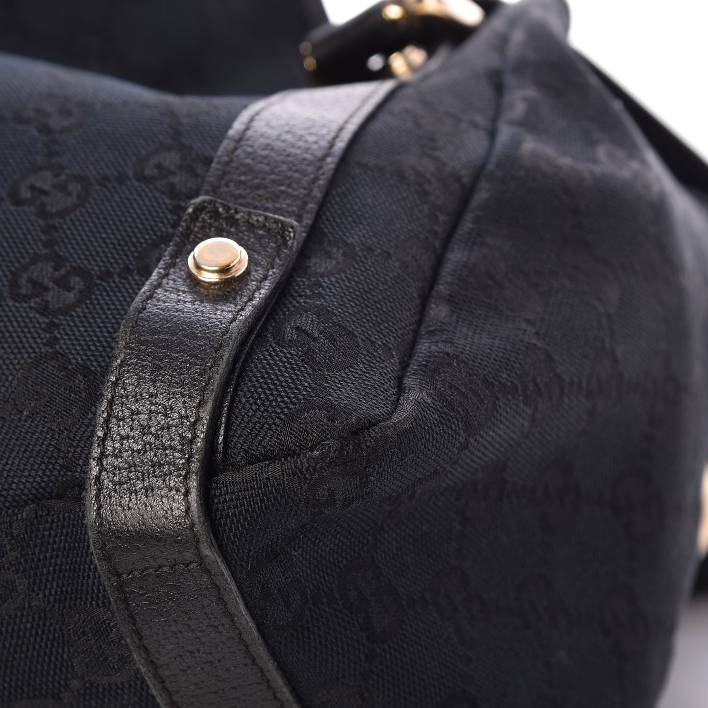 Monogram Medium Abbey Shoulder Bag Black