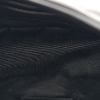 Saint Laurent Lambskin Quilted Toy Loulou Puffer Monogram Monochrome Chain Satchel Black 5 of 10
