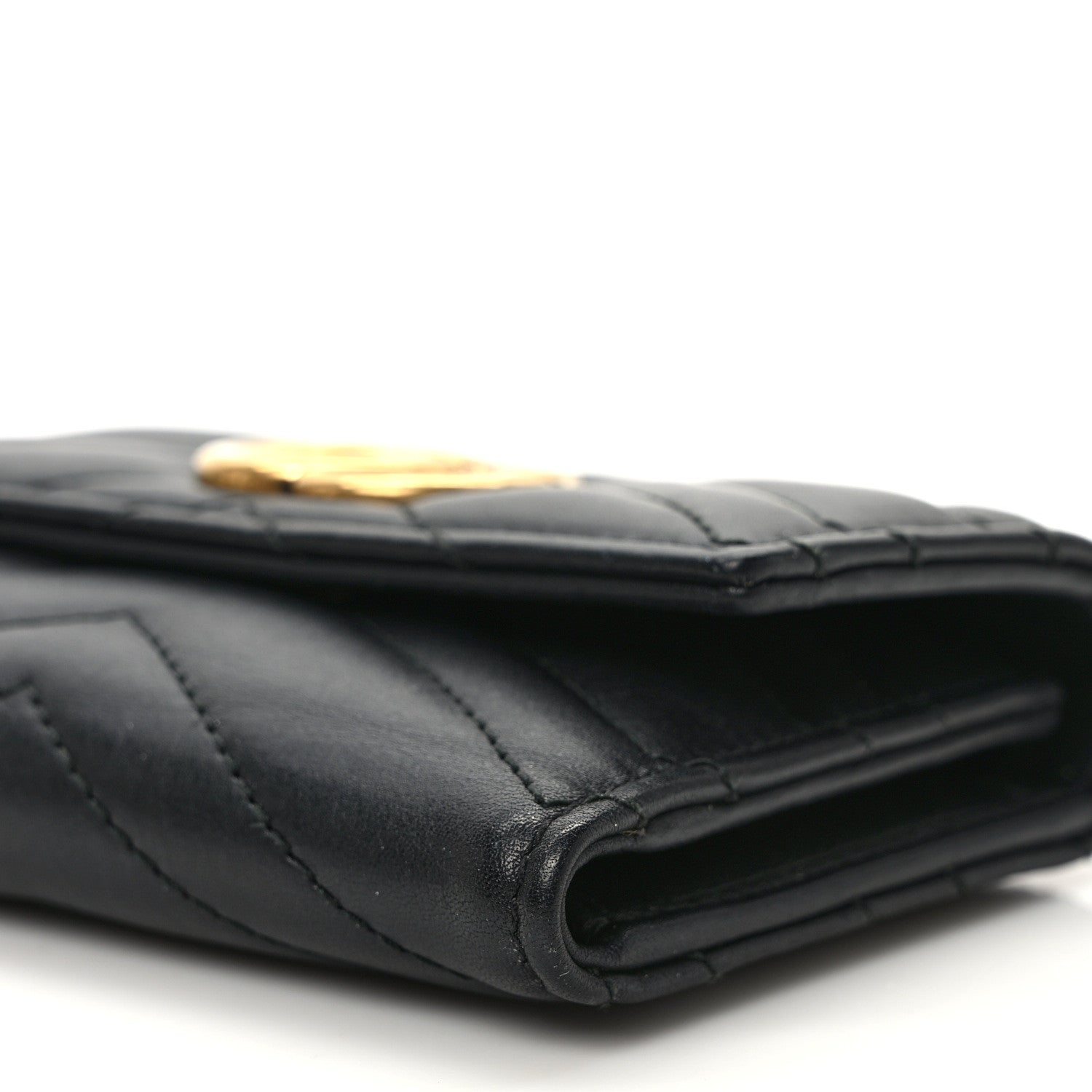 Gucci Calfskin Matelasse GG Marmont Wallet Black 7 of 8