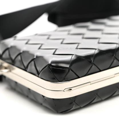 Bottega Veneta Spazzolato Intrecciato Mens Crossbody Messenger Case Black 8 of 9