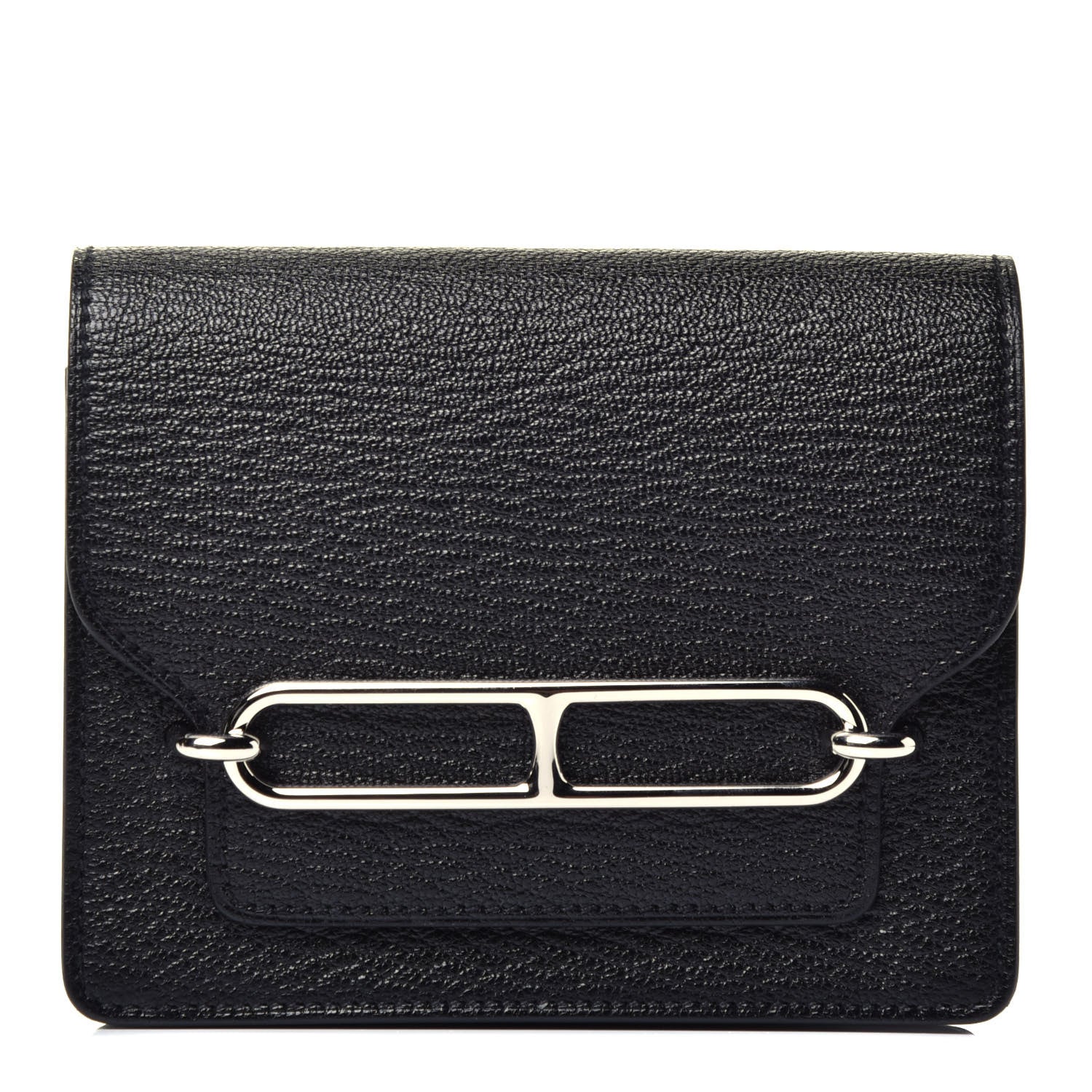 Hermes Chevre Mysore Roulis Slim Wallet Black 1 of 7