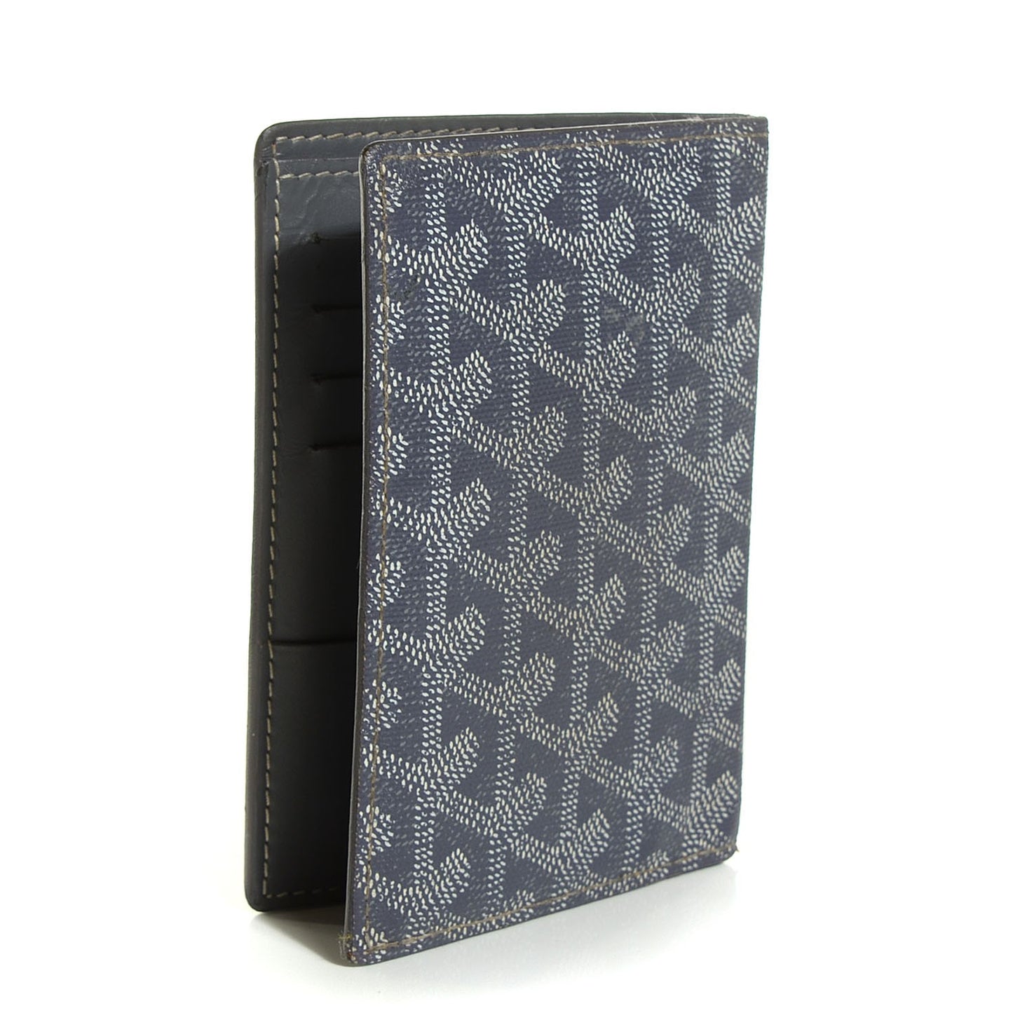 Goyardine Passport Wallet Grey