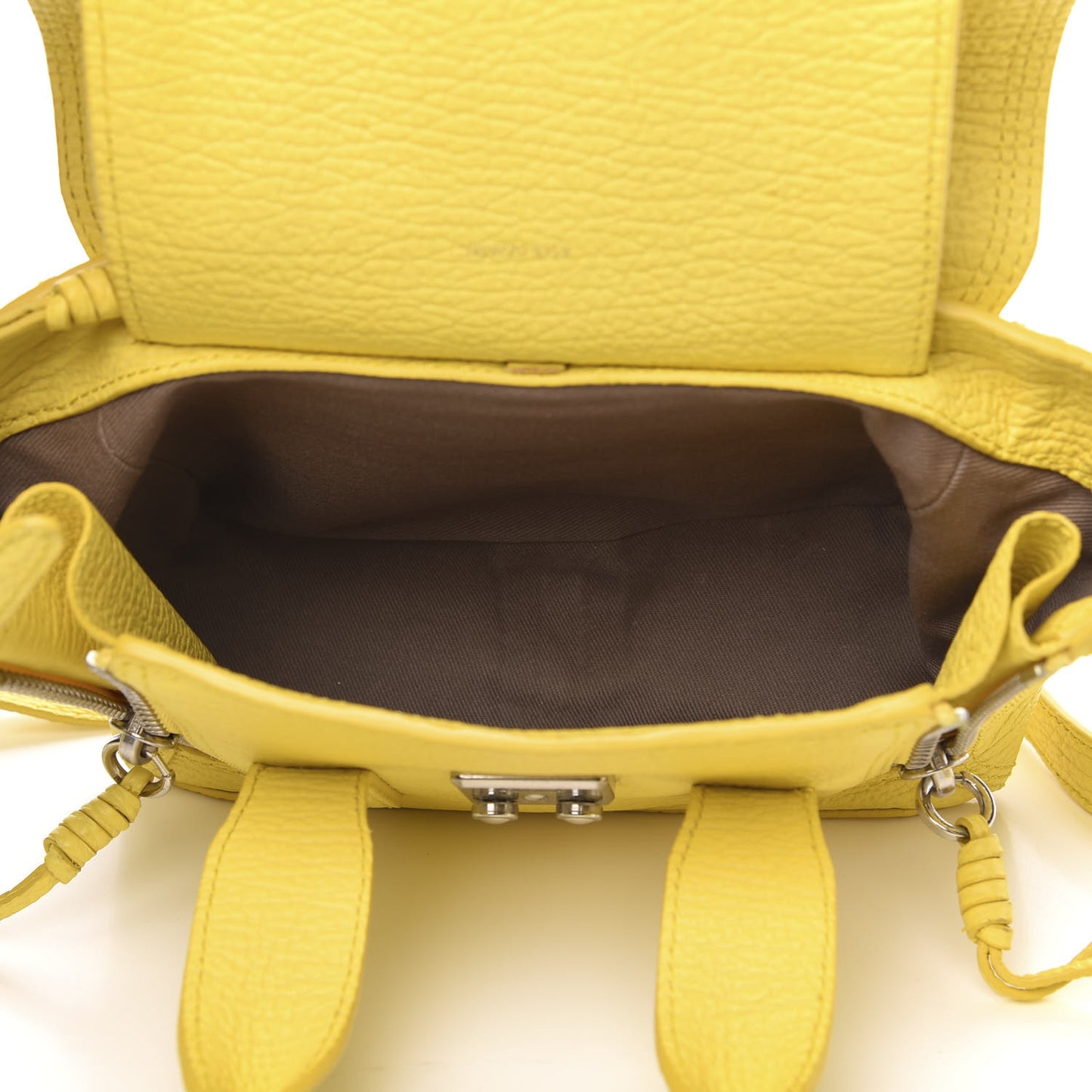 3.1 Textured Calfskin Mini Pashli Satchel Yellow
