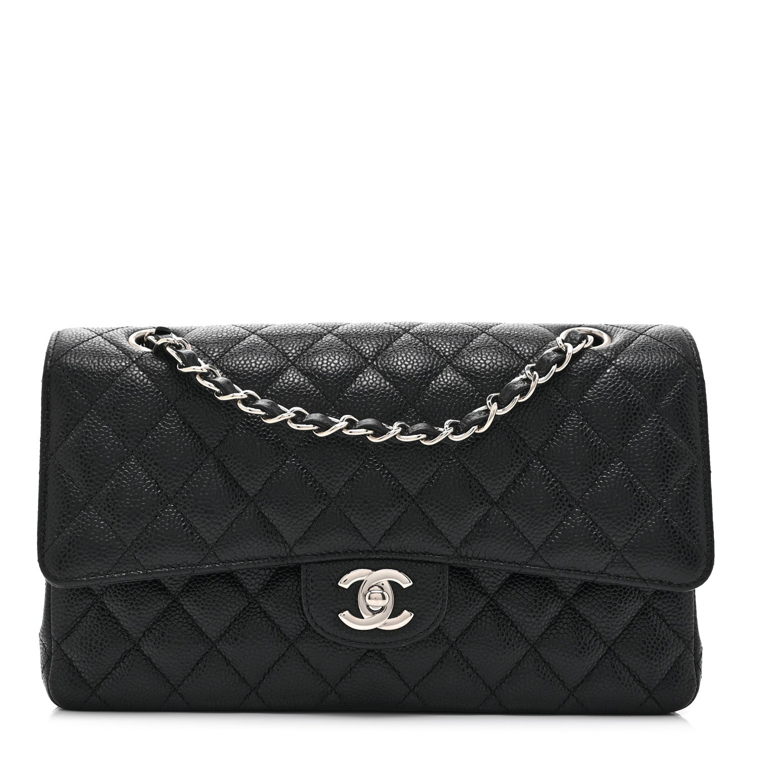 Chanel Caviar Quilted Medium Double Flap Black 1 of 10