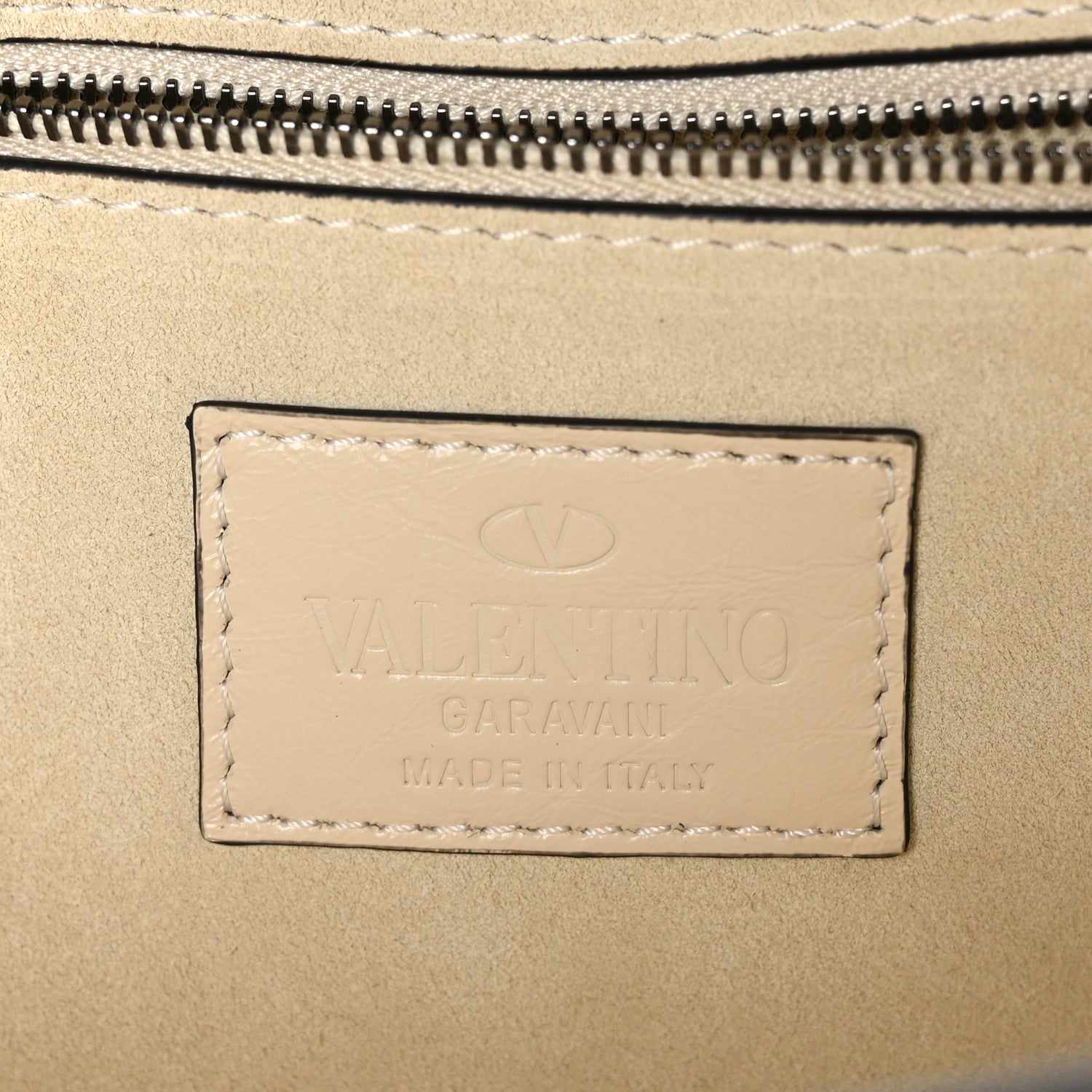 Valentino Garavani Craquele Calfskin Medium Glam Lock Rockstud Flap Light Ivory 6 of 8