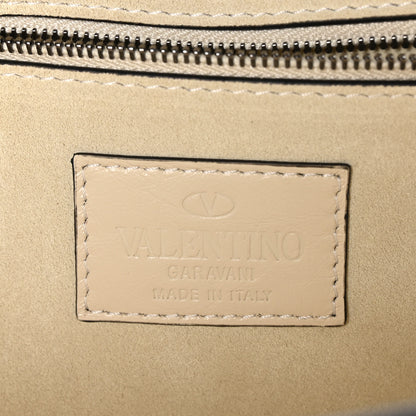 Valentino Garavani Craquele Calfskin Medium Glam Lock Rockstud Flap Light Ivory 6 of 8