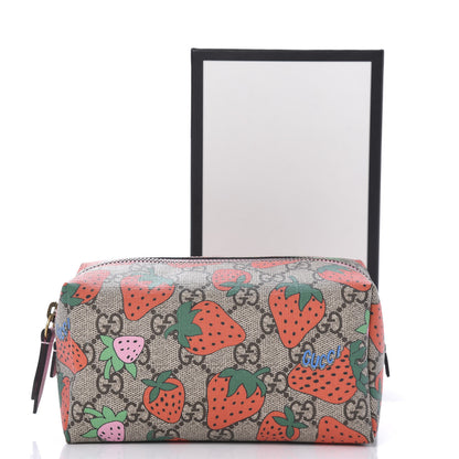 Gucci GG Supreme Monogram Strawberry Cosmetic Case 11 of 11