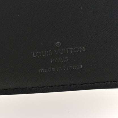 Louis Vuitton Calfskin Monogram Shadow Brazza Wallet Black 6 of 6