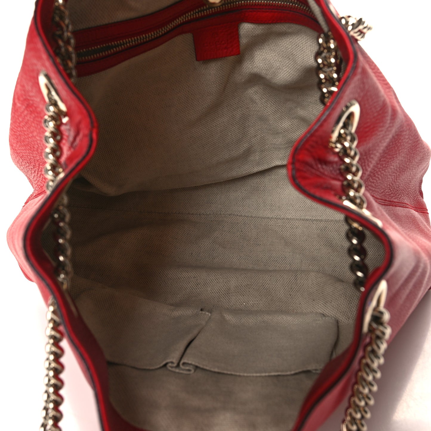 Cellarius Calfskin Medium Soho Chain Shoulder Bag Vibrant Red