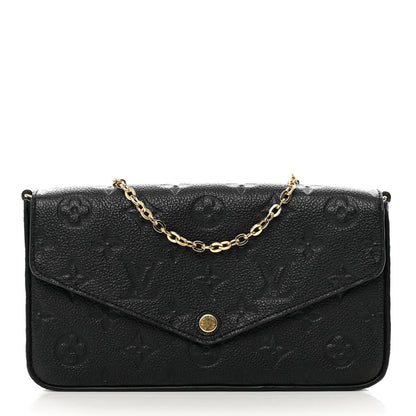 Louis Vuitton Empreinte Pochette Felicie Chain Wallet Black 5 of 12