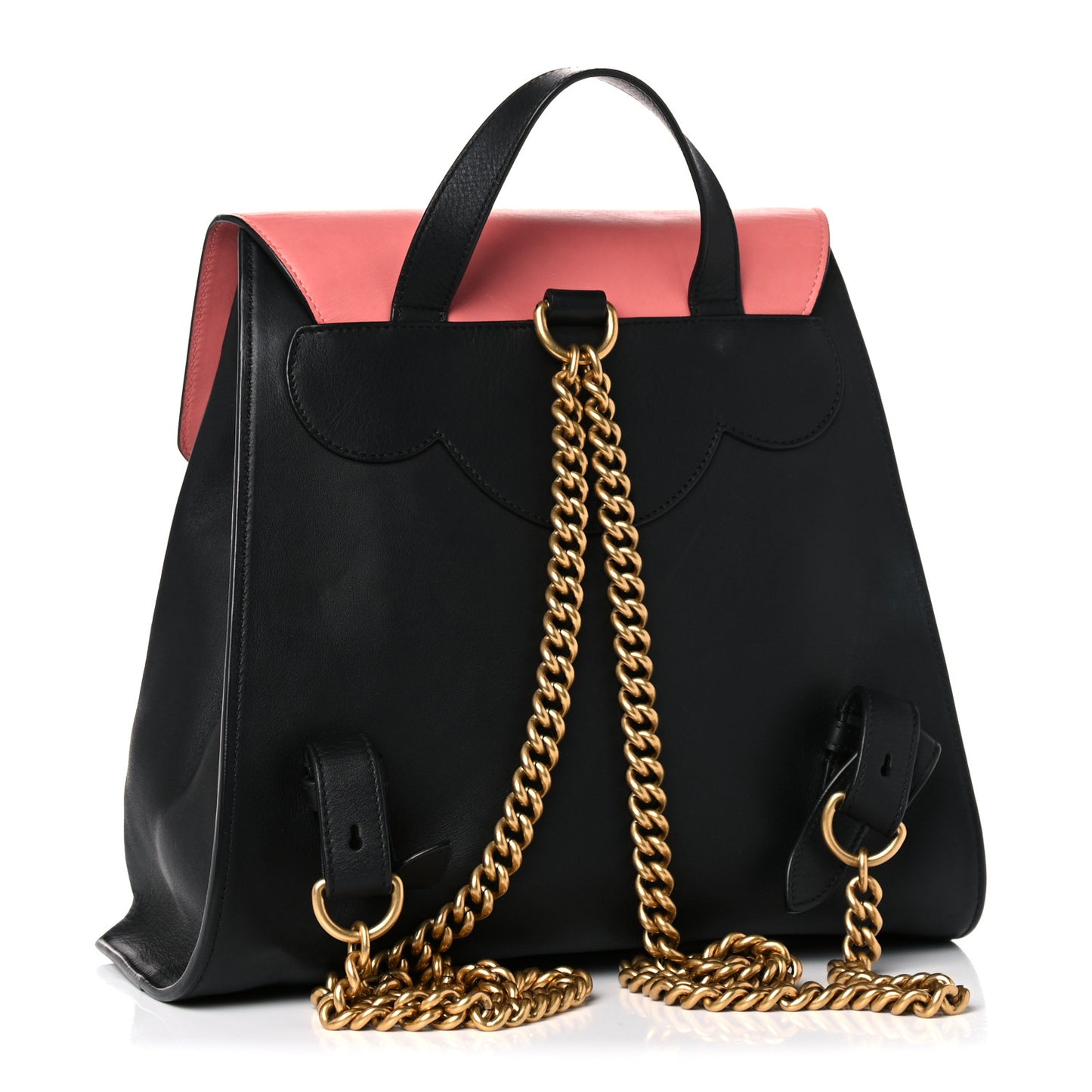 Calfskin Medium Pearly Peony Backpack Black Pink