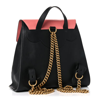 Gucci Calfskin Medium Pearly Peony Backpack Black Pink 2 of 13