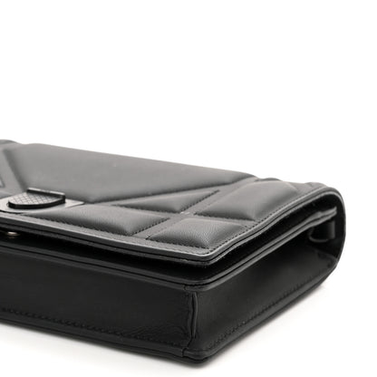 Christian Dior Ultra Matte Calfskin Diorama Wallet on Chain Pouch Black 9 of 11