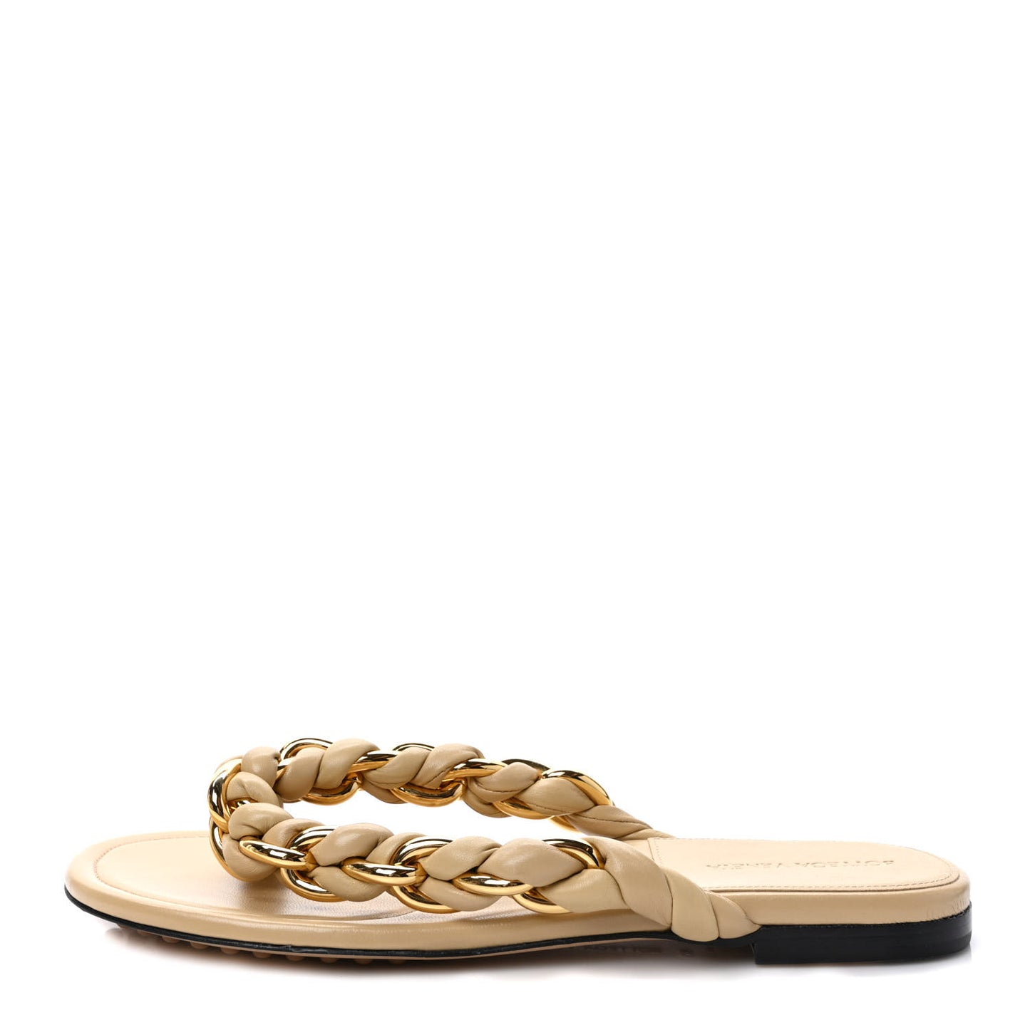Nappa Chain Dot Flat Sandals 40 Cane Sugar