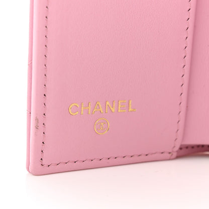Chanel Goatskin Quilted Chanel 19 Small Flap Wallet Pink 6 of 9