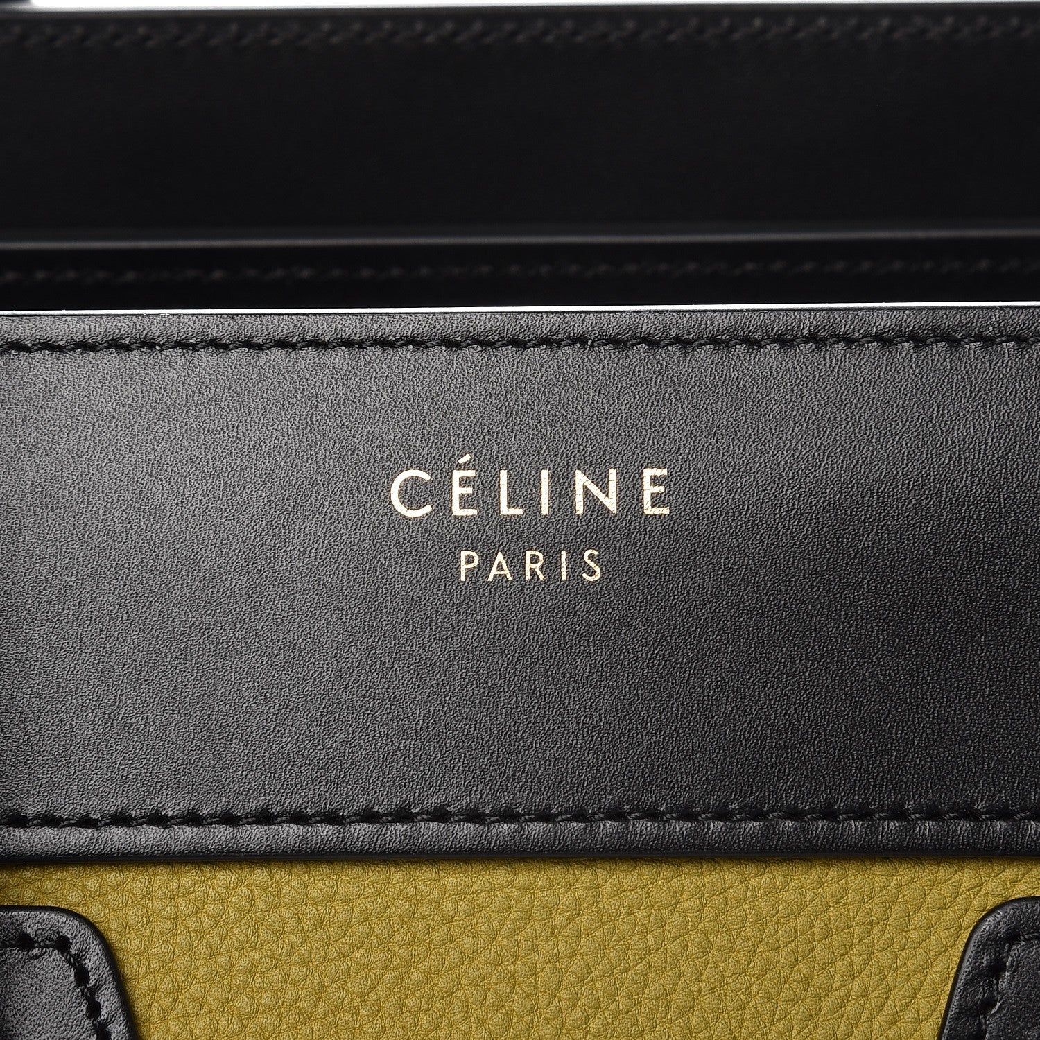 Celine Baby Grained Calfskin Nubuck Micro Tri-Color Luggage Olive 7 of 9