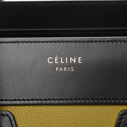 Celine Baby Grained Calfskin Nubuck Micro Tri-Color Luggage Olive 7 of 9