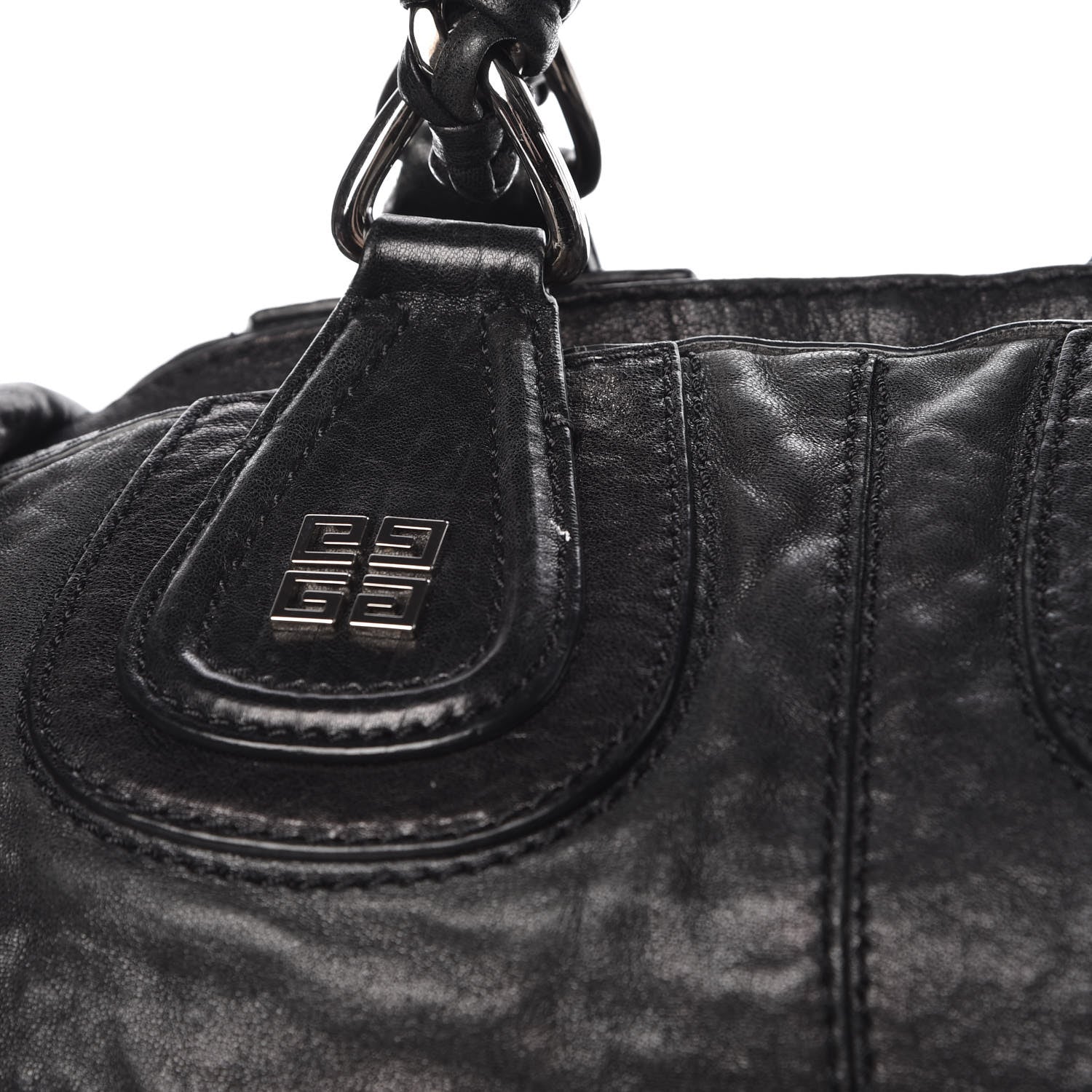 Givenchy Wrinkled Lambskin Large Chain Wrap Nightingale Black 11 of 12