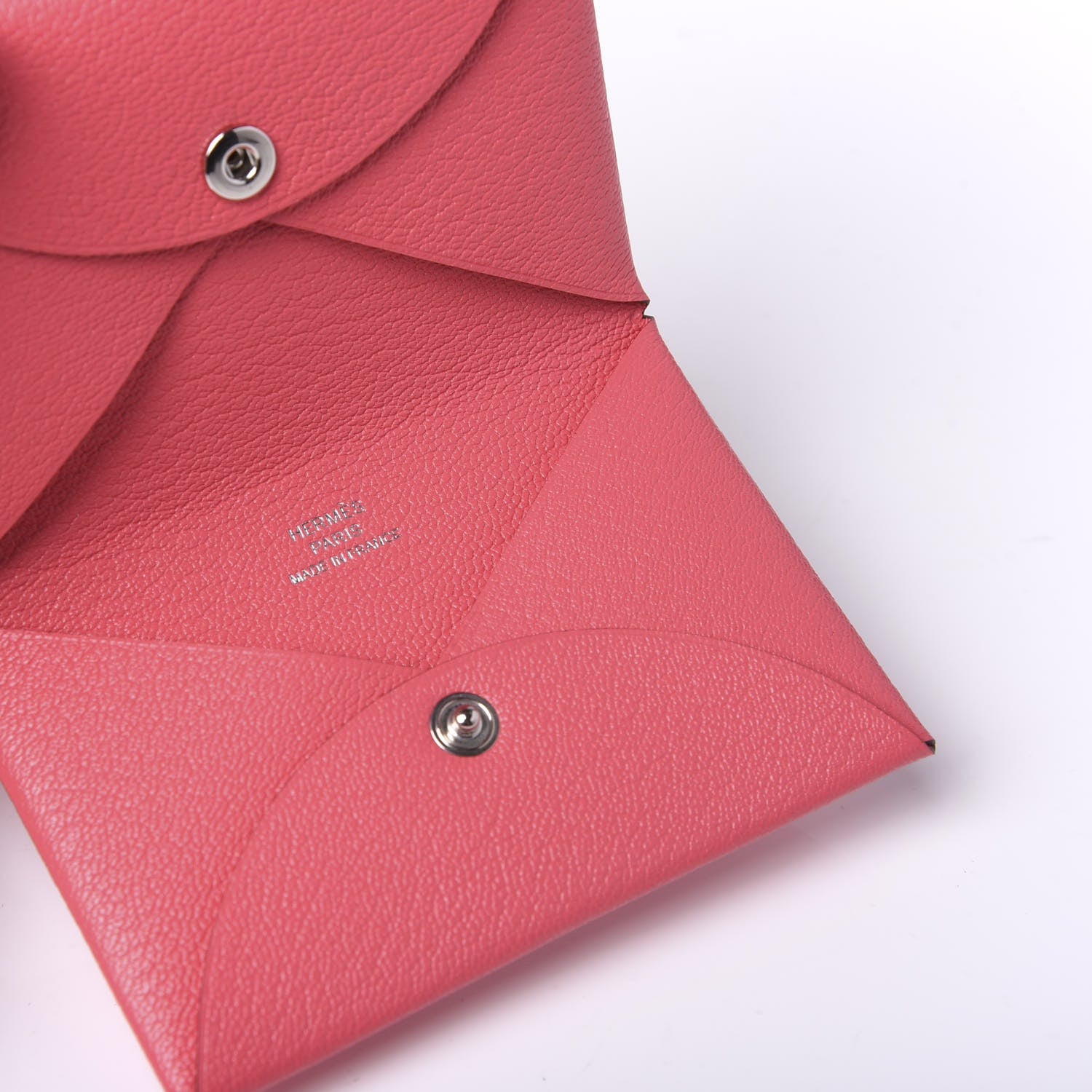 Hermes Chevre Mysore Calvi Card Case Rose Lipstick 8 of 9