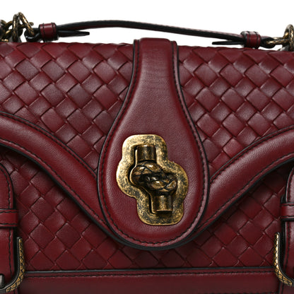 Bottega Veneta French Calfskin Intrecciato City Knot Bag Burgundy 7 of 9