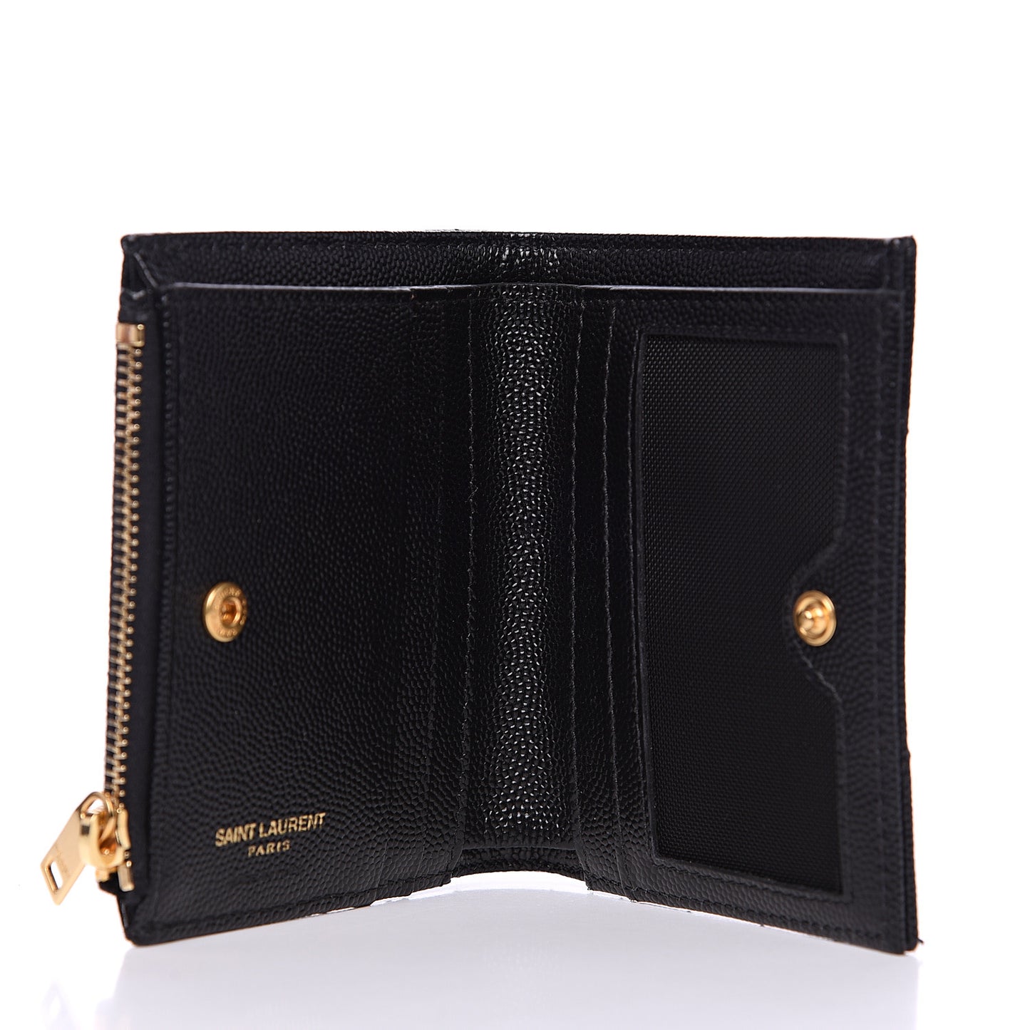 Grain De Poudre Matelasse Chevron Monogram Zipped Card Case Black