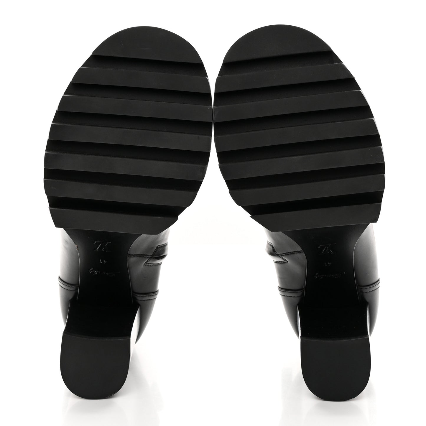 Calfskin Star Trail Ankle Boots 41 Black