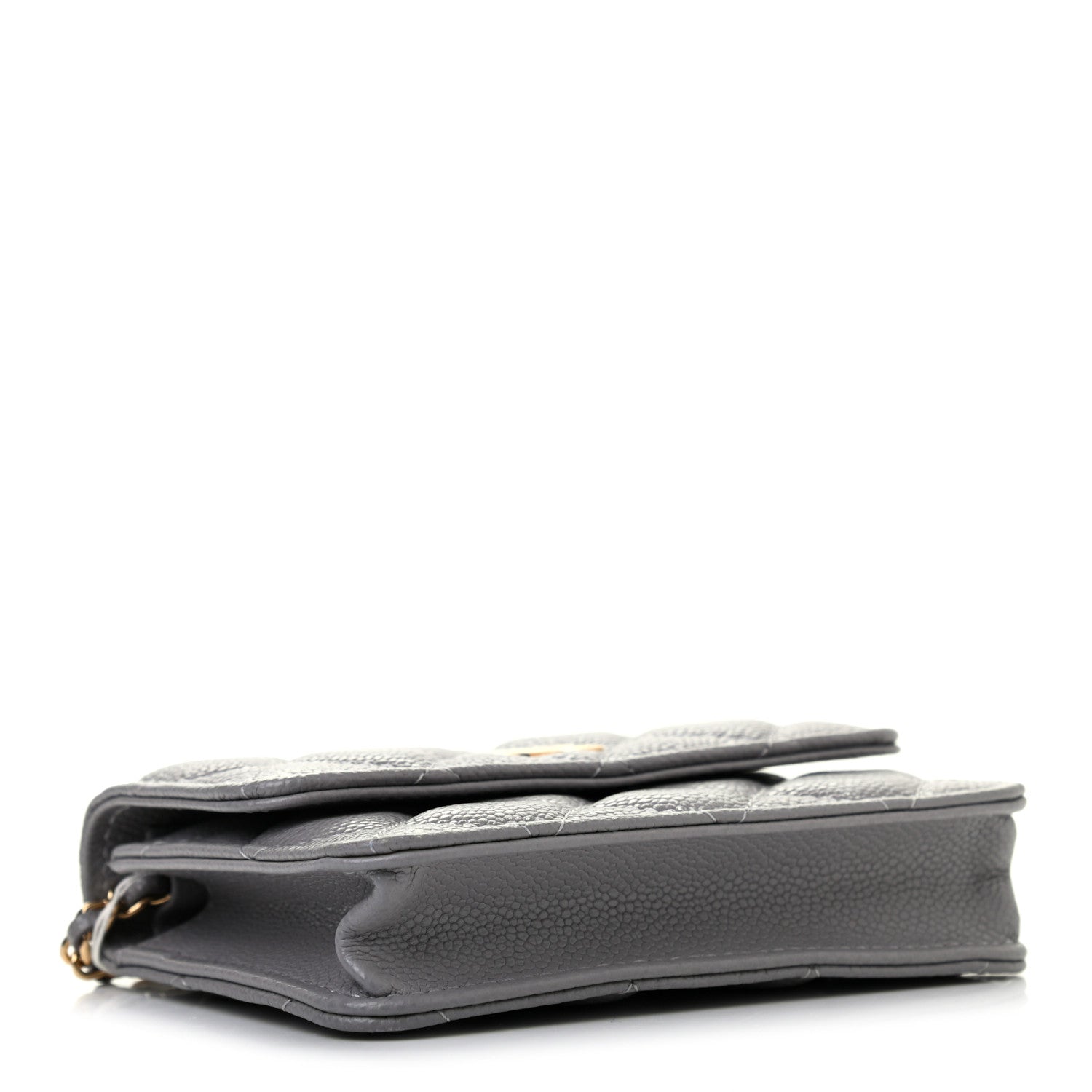 Chanel Caviar Quilted Miss Coco Clutch With Chain Grey 3 of 10