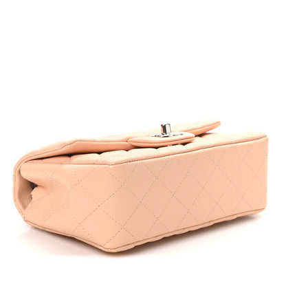 Chanel Lambskin Quilted Mini Rectangular Flap Light Pink 4 of 11