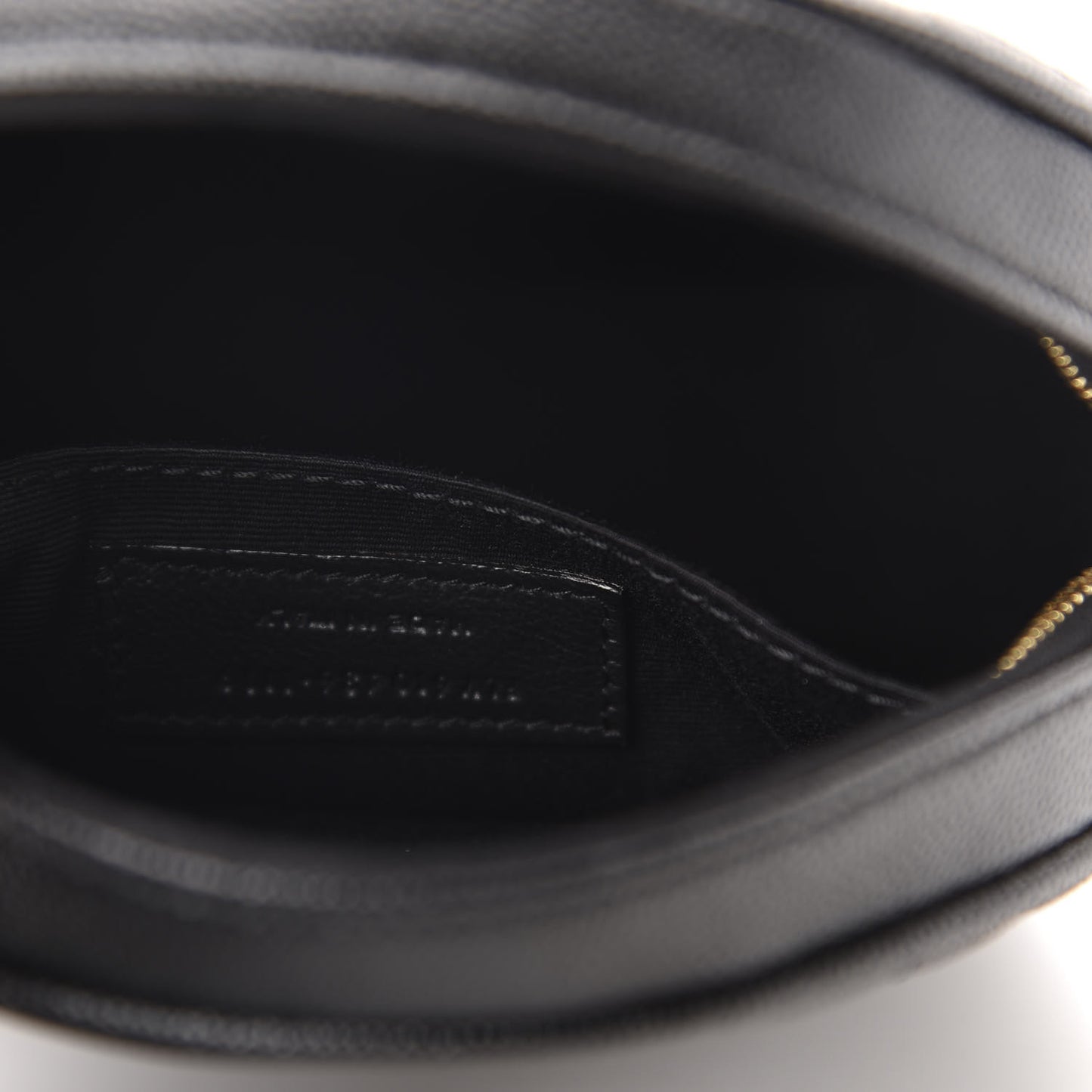 Grain De Poudre Matelasse Chevron Quilted Round Vinyle Camera Bag Black