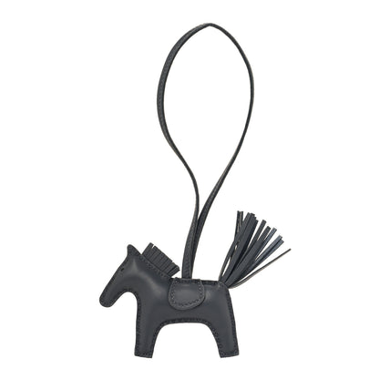 Hermes Milo Lambskin Swift Grigri Rodeo Horse Bag Charm PM Ardoise 1 of 4