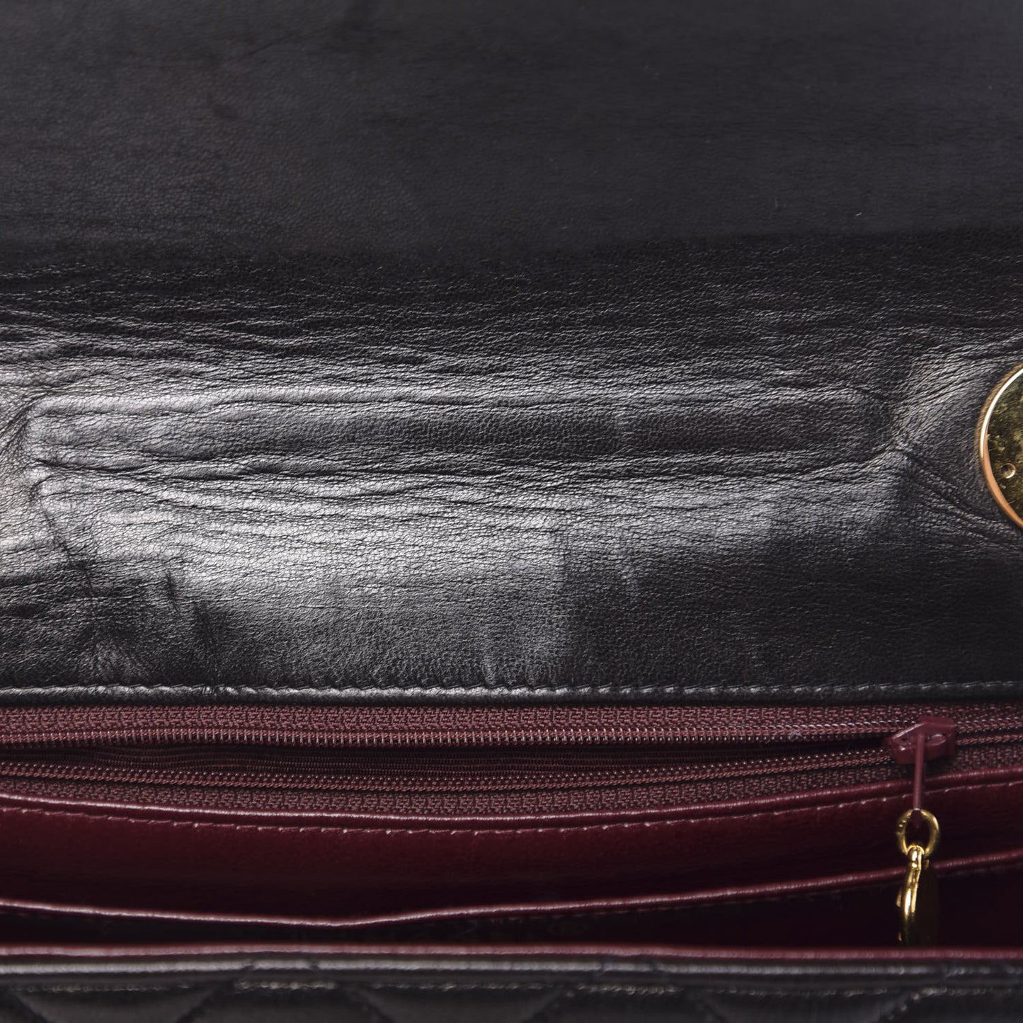 Lambskin Quilted Medium Single Flap Black