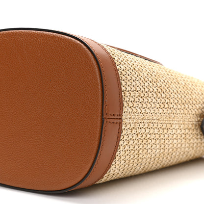 Louis Vuitton Kitted Raffia Petit Bucket Caramel 6 of 9