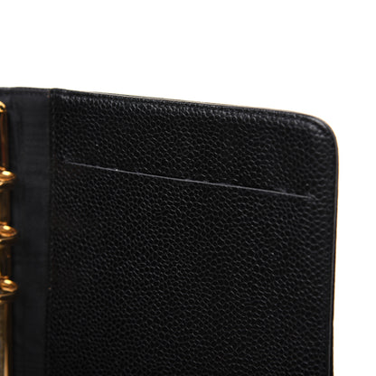 Chanel Caviar CC Medium Ring Agenda Planner Black 14 of 15