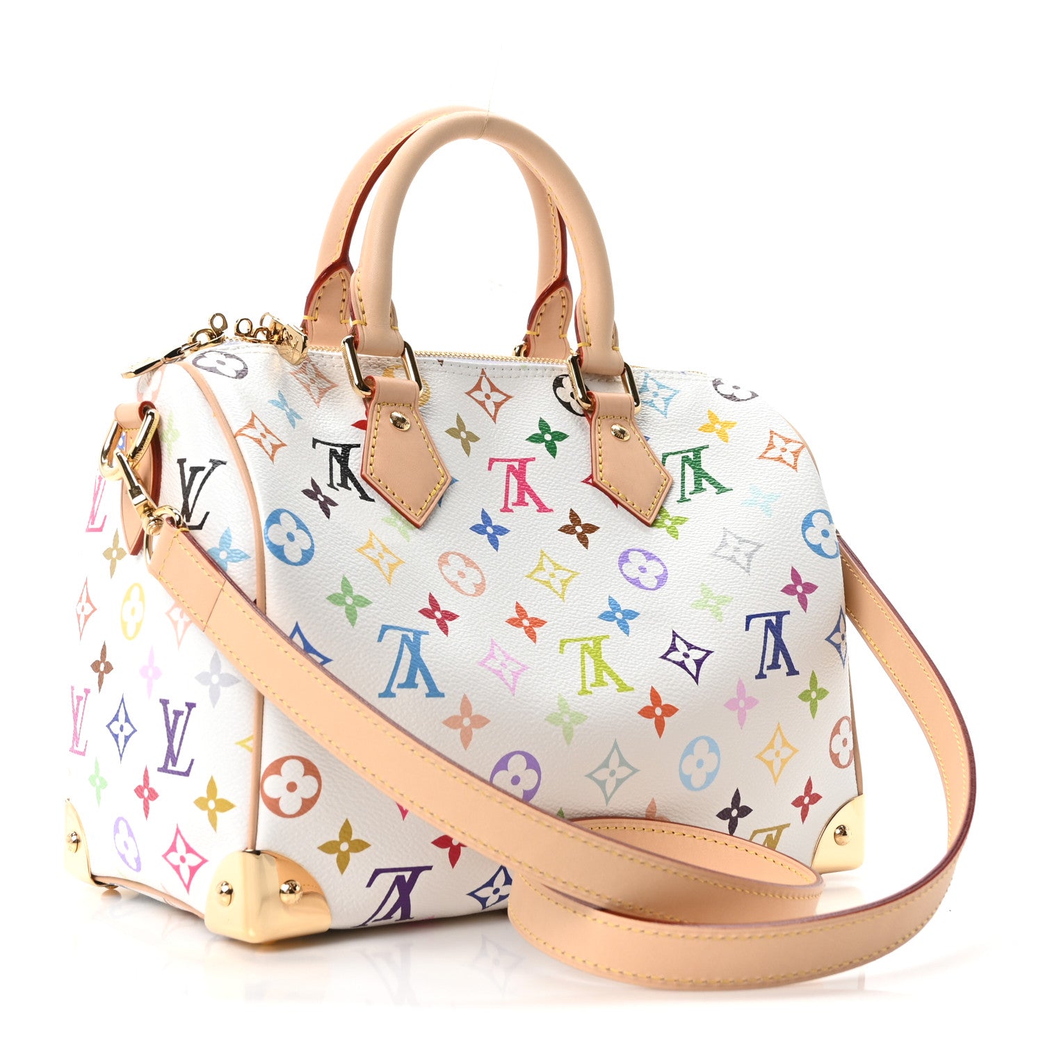 Louis Vuitton LV X TM Monogram Multicolor Speedy Bandouliere 25 White 3 of 9