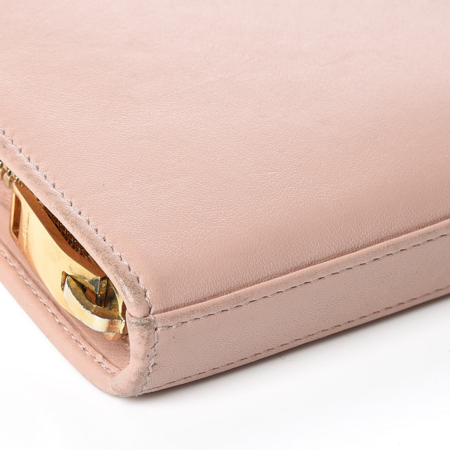 Calfskin Classic Zip Around Wallet Pink