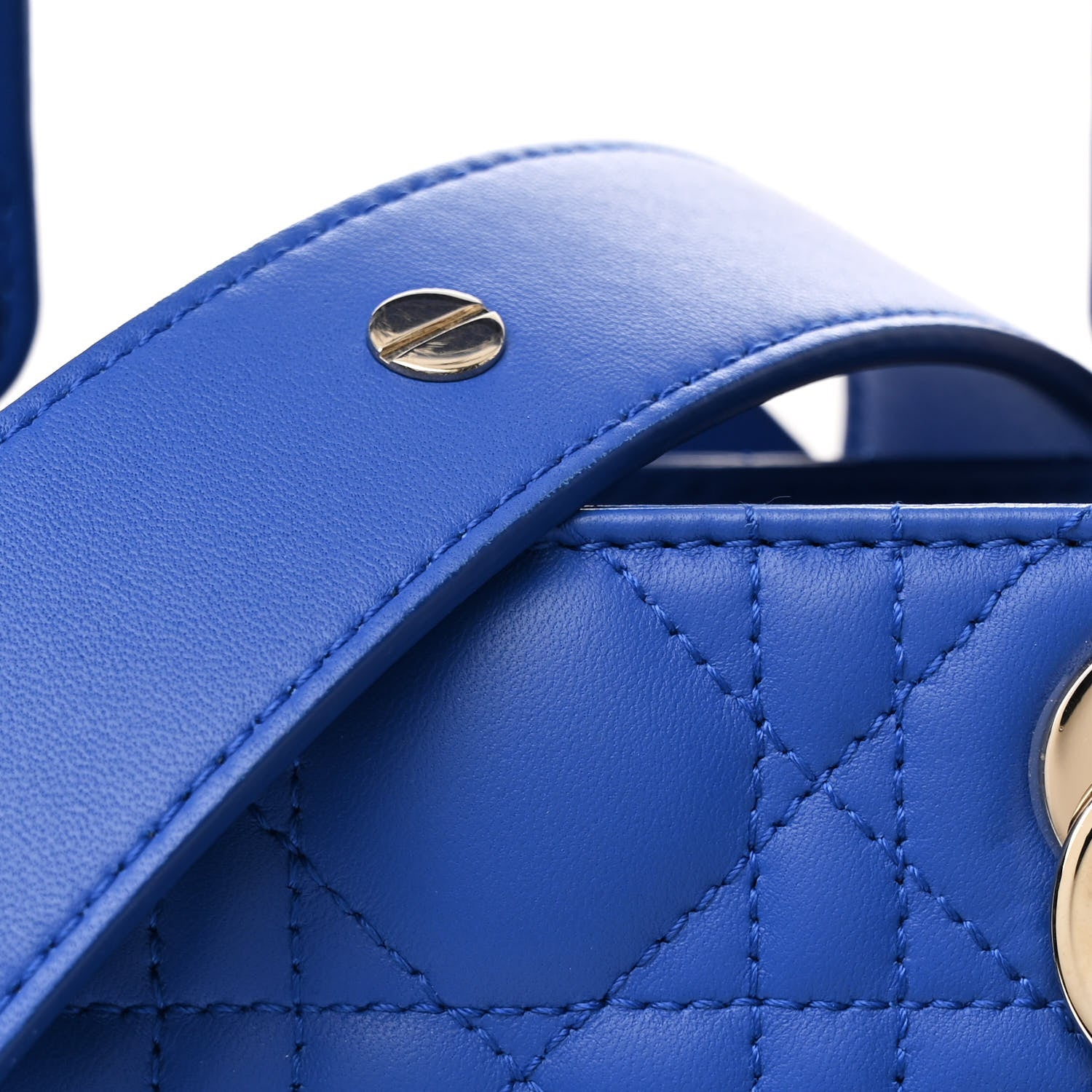 Christian Dior Lambskin Cannage Small My ABCDior Lady Dior Blue 8 of 11