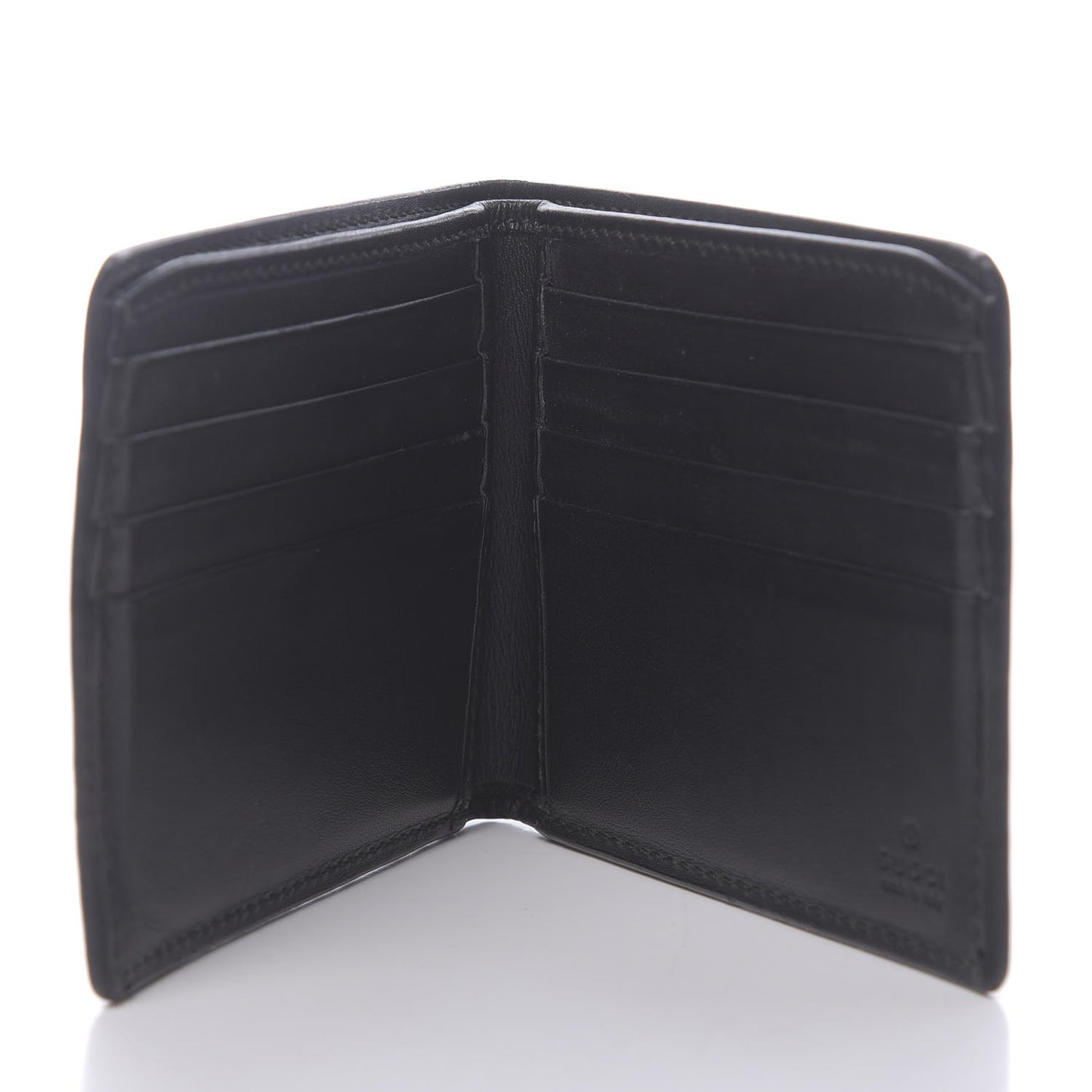 GG Supreme Monogram Selleria Calfskin Kingsnake Nice Bi-Fold Wallet Beige Ebony Multicolor Black