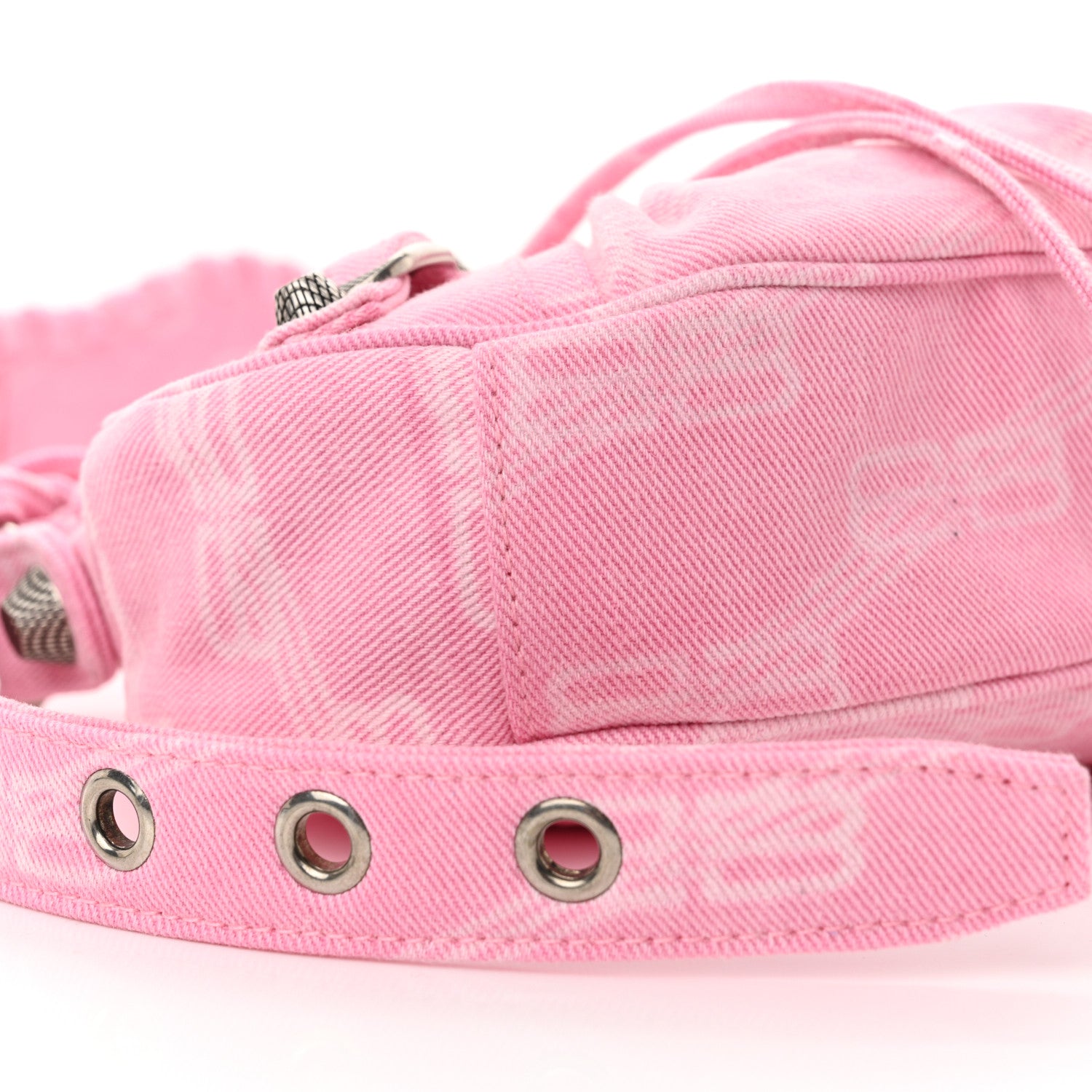 Balenciaga Denim BB Monogram Le Cagole Shoulder Bag XS Pink 10 of 13