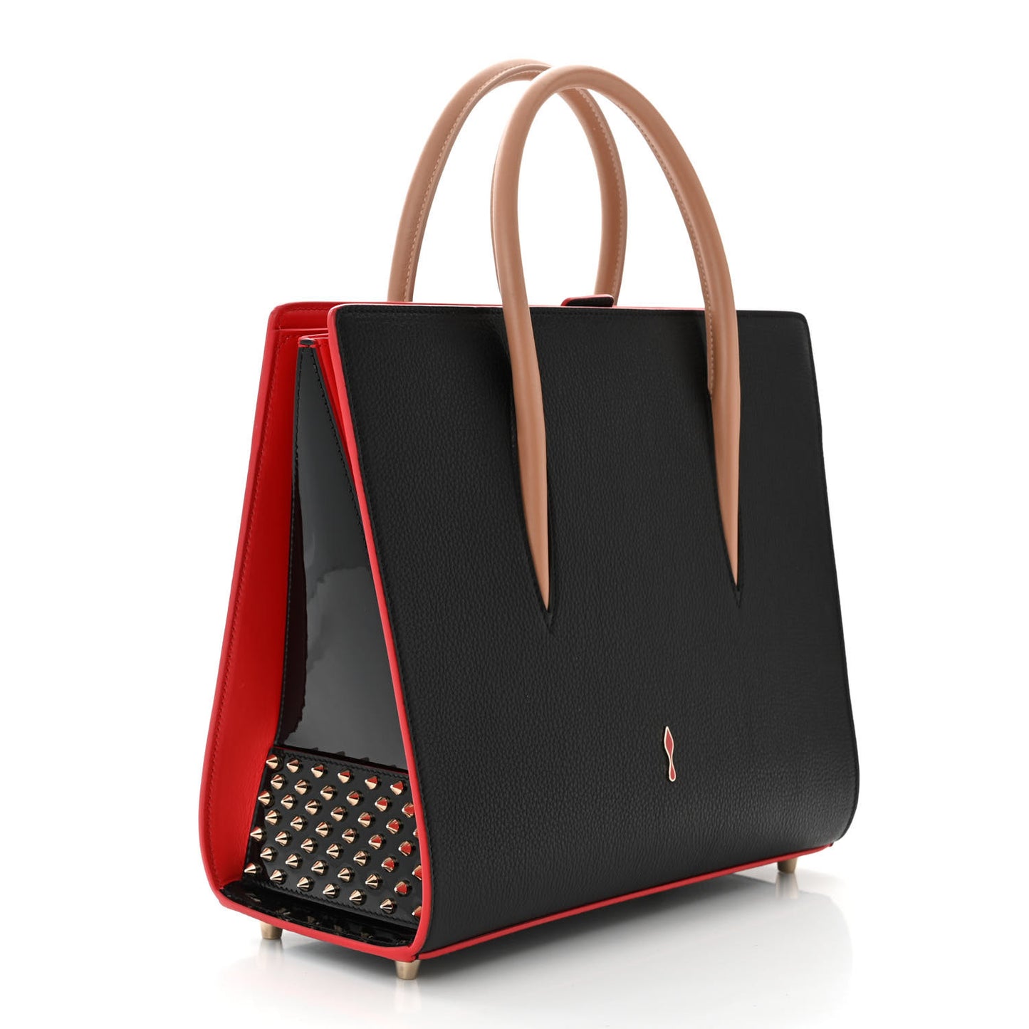 Calfskin Spikes Medium Loubinthesky Paloma Black Multimetal