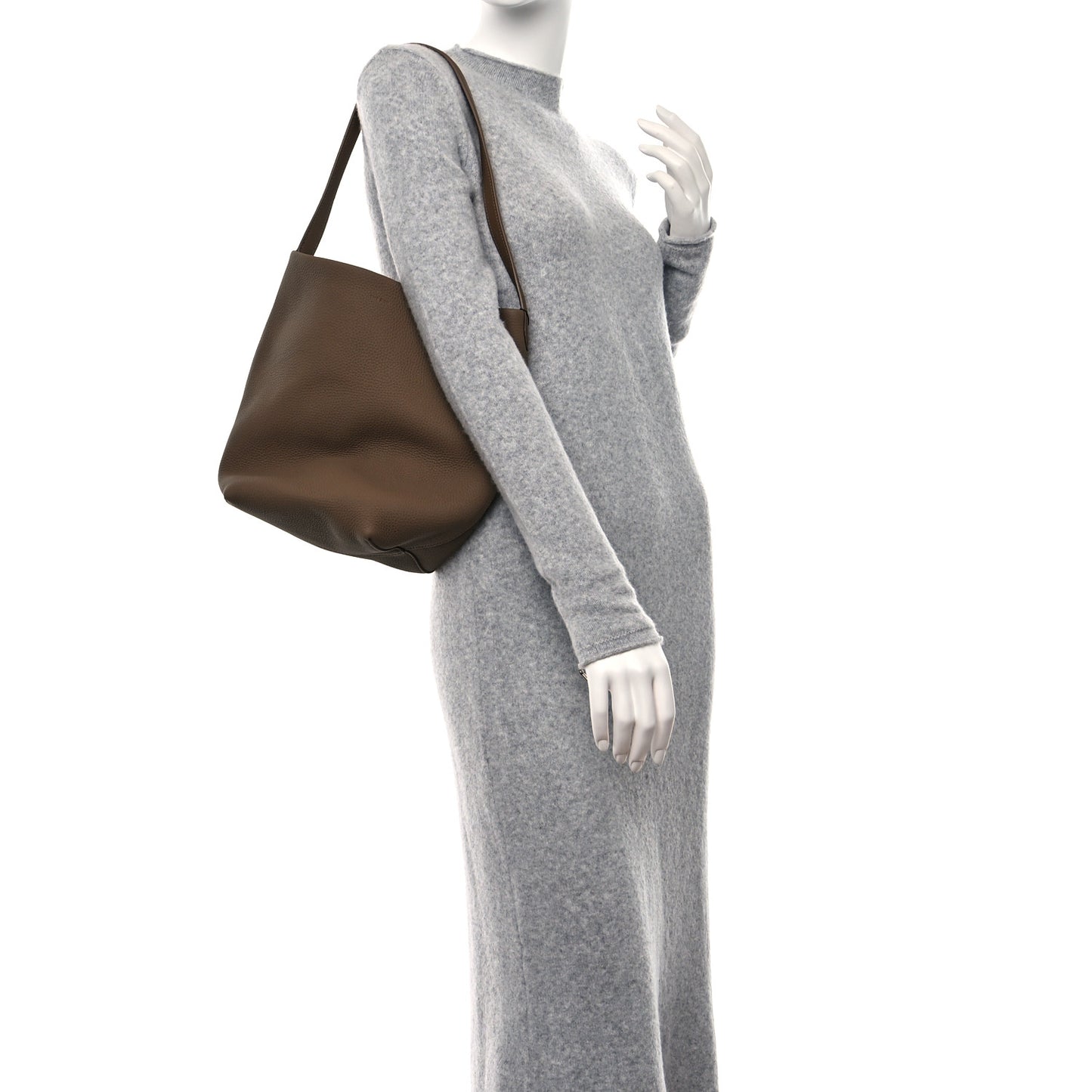 Grained Calfskin Medium N/S Park Tote Taupe