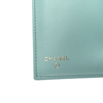 Chanel Caviar Quilted Medium Flap Wallet Light Blue 6 of 8