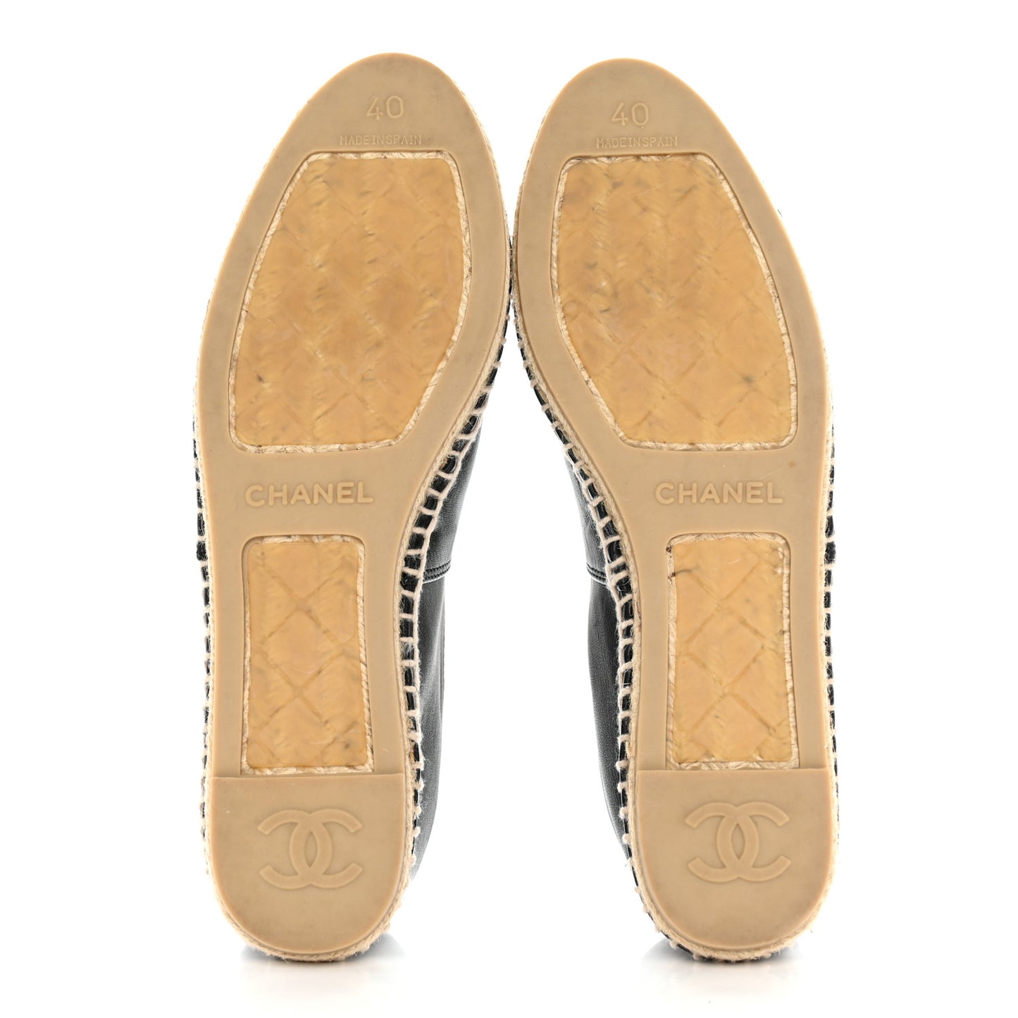 Lambskin CC Espadrilles 40 Black