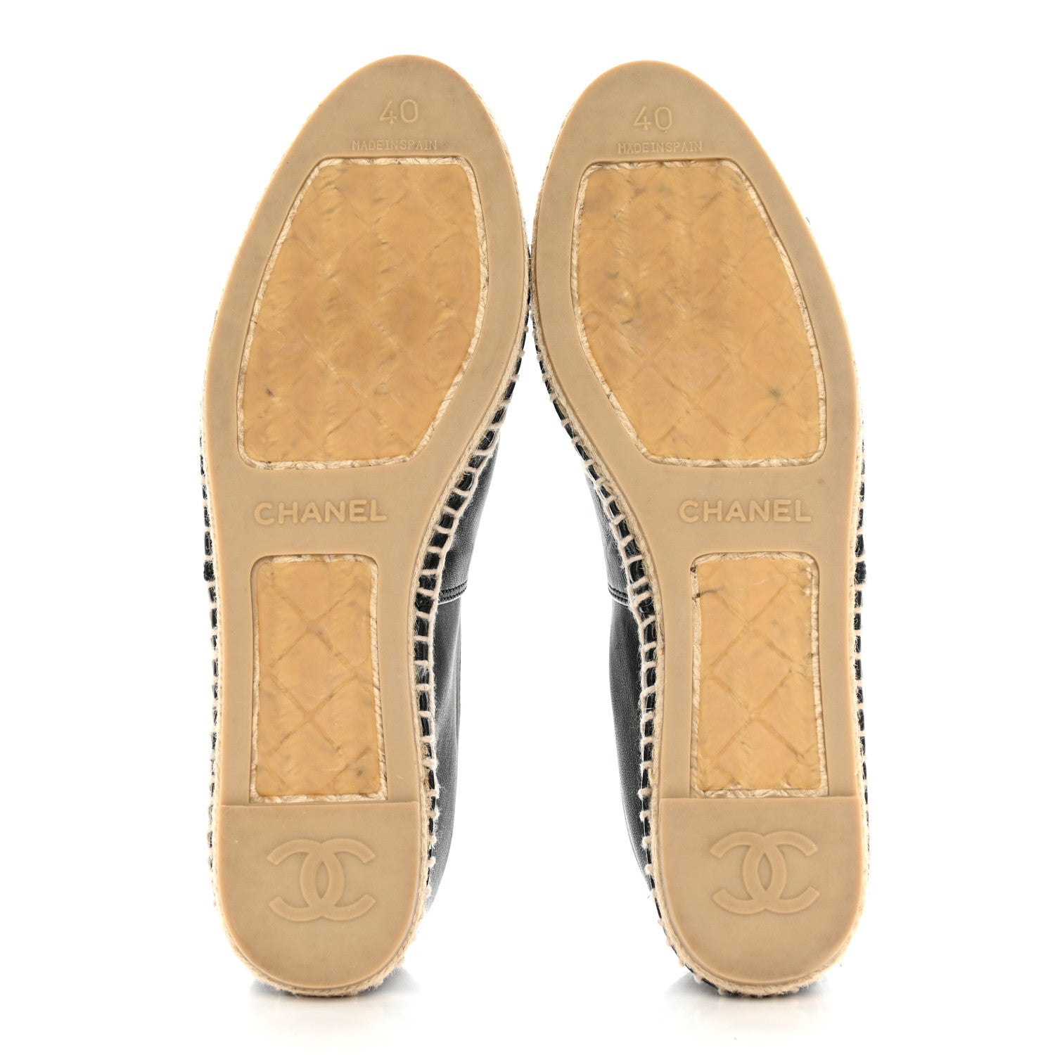 Chanel Lambskin CC Espadrilles 40 Black 5 of 9
